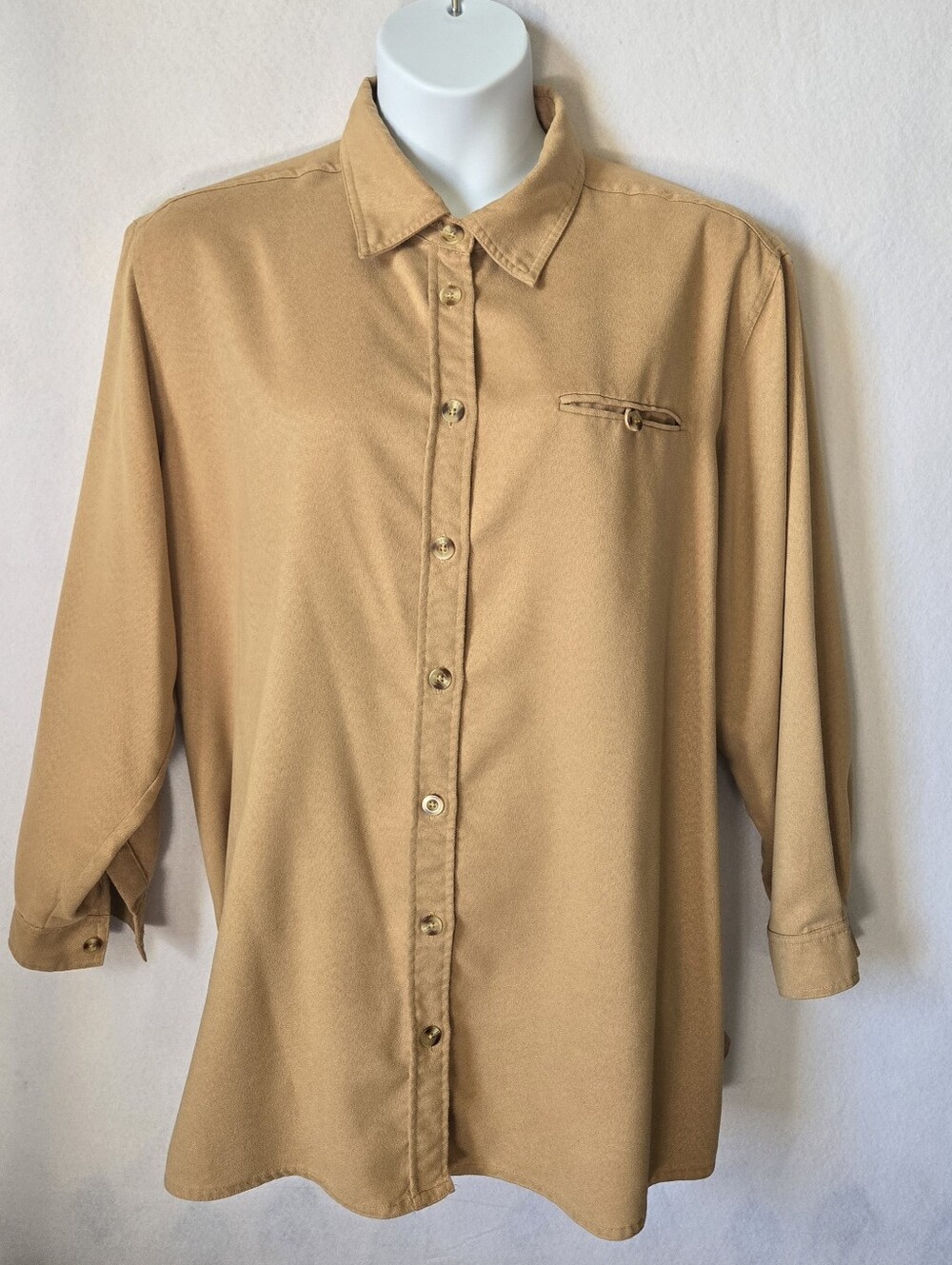 Venezia Jeans Button Down Shirt in Brown Size 22/24 Like New